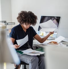 person managing paper